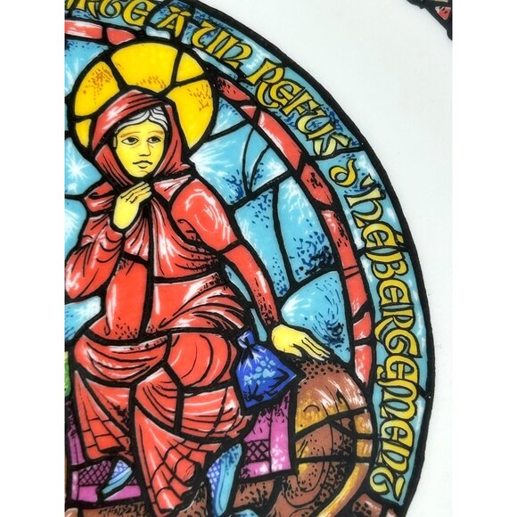 Henri D’Arceau Limoges Noel Vitrail Christmas Plate Vtg 1977 Limited Edition Dec - Picture 13 of 16